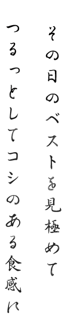 その日のベストを見極めて